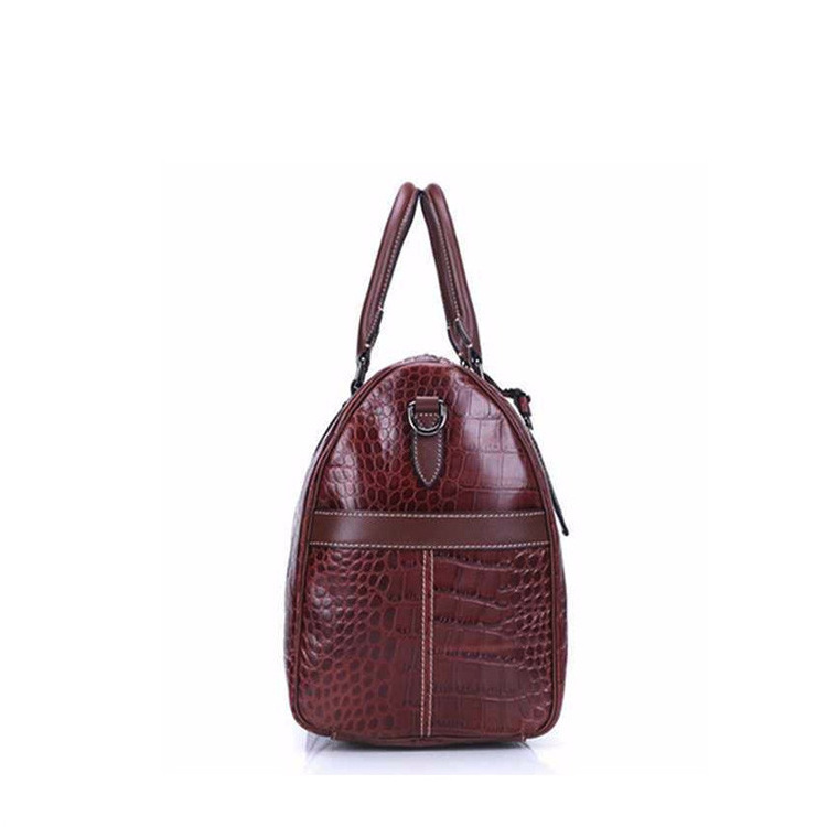 High Quality Crocodile Ladies And Men Large Duffel Travel Leather Bag