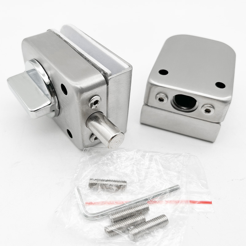 Door and window hardware best selling glass door lock office bathroom semi-circular middle latch glass door lock