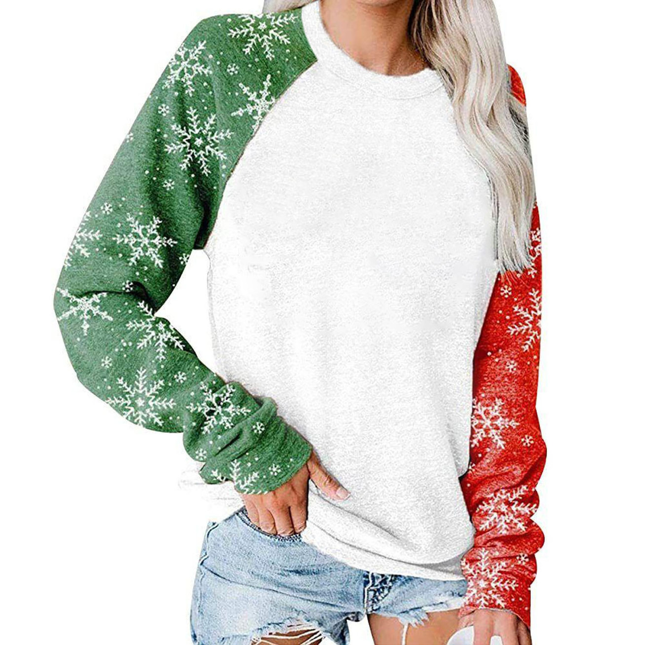 95% Polyester Hoodies Custom Logo Sublimation Blank Faux Bleach Pullover Sweatshirts Christmas Crew Neck Hoodies