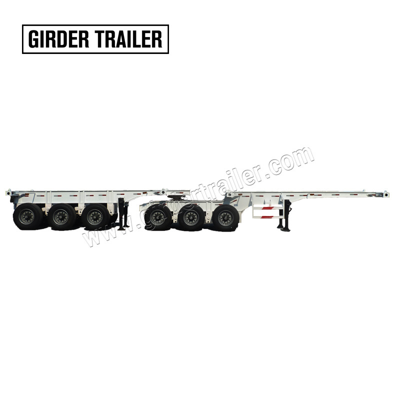 Liangshan Container Trailer Manufacturer 2 Axles 3 Axles 20 Foot 40 Feet skeleton Semi Trailer Chassis With Twist Locks