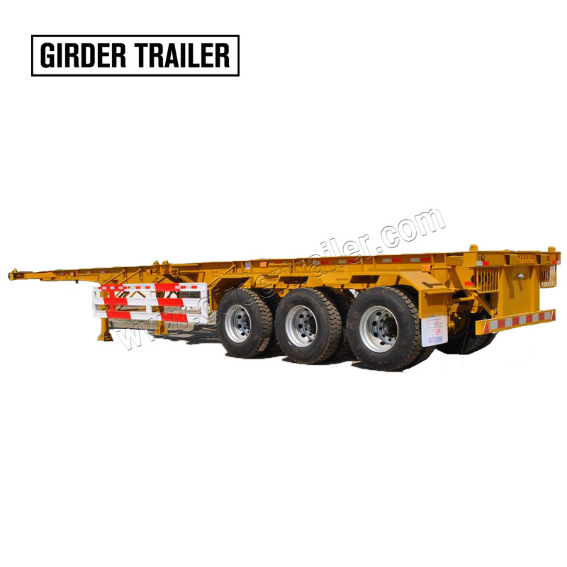 New or used trailer and chassis 3 axles 40 foot 48 ft 53 ft reefer fixed shipping container skeletal semi trailer for sale