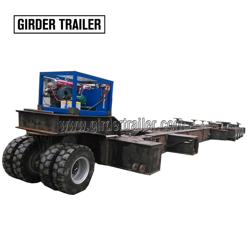 Heavy duty draw bar type low profile submersible rectangular light lowbed ship transport towing semi trailer for sale