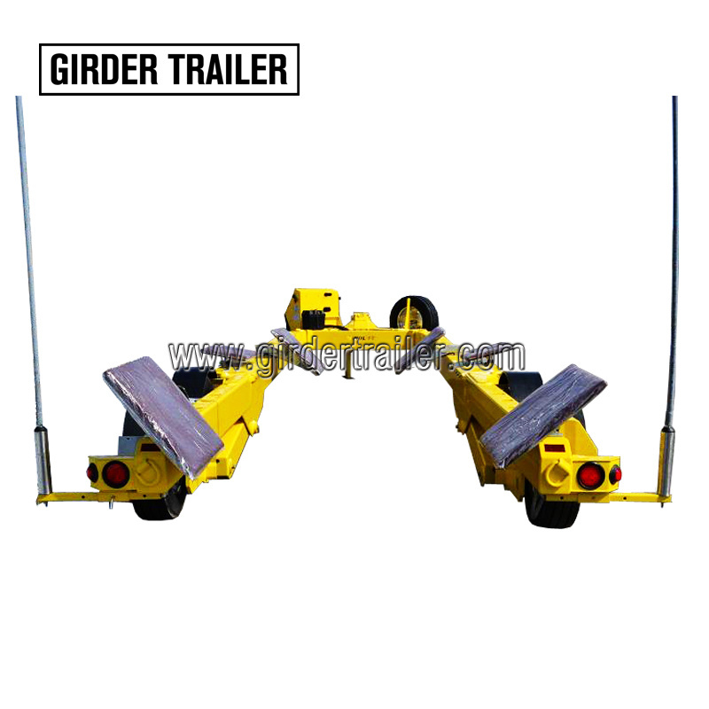 Heavy duty draw bar type low profile submersible rectangular light lowbed ship transport towing semi trailer for sale