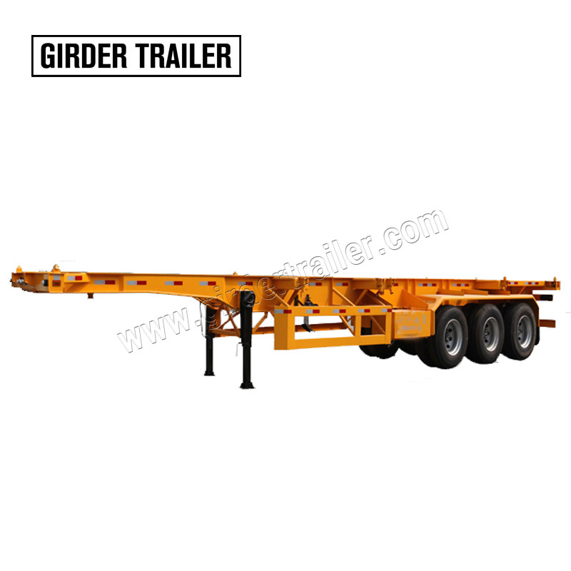 New or used trailer and chassis 3 axles 40 foot 48 ft 53 ft reefer fixed shipping container skeletal semi trailer for sale