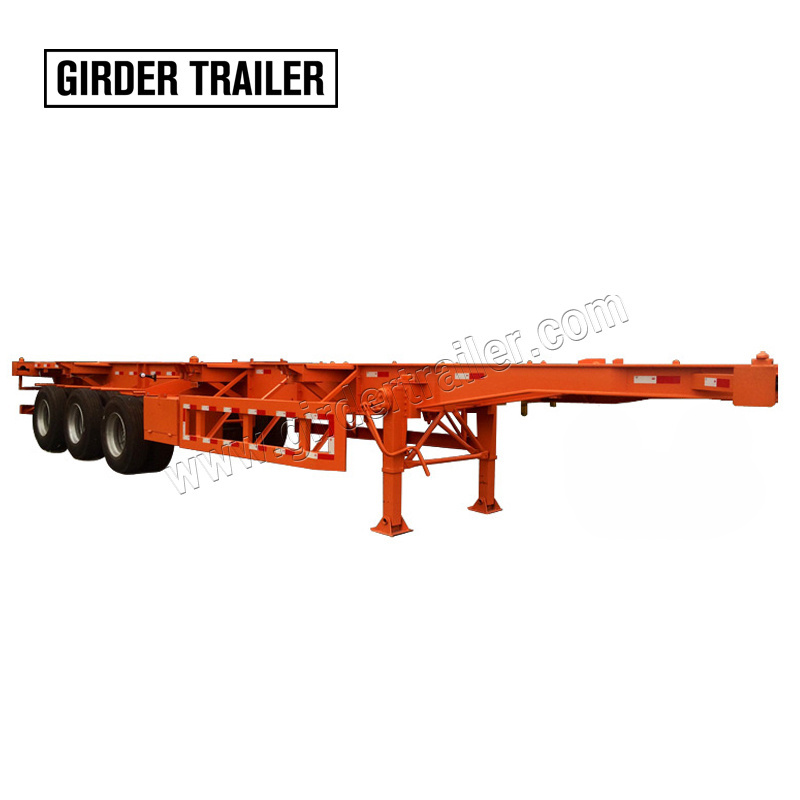 New or used trailer and chassis 3 axles 40 foot 48 ft 53 ft reefer fixed shipping container skeletal semi trailer for sale