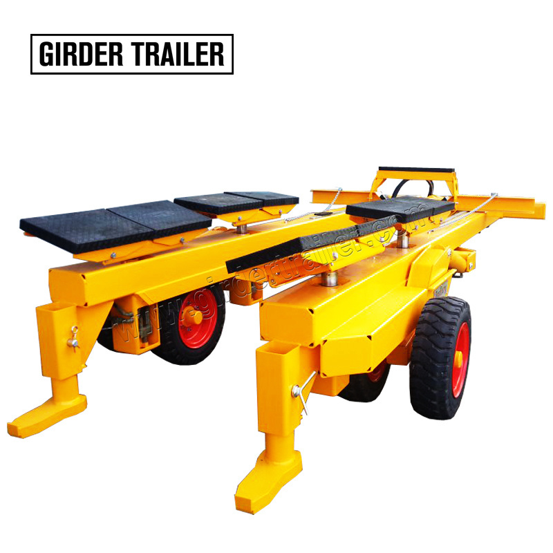 Heavy duty draw bar type low profile submersible rectangular light lowbed ship transport towing semi trailer for sale