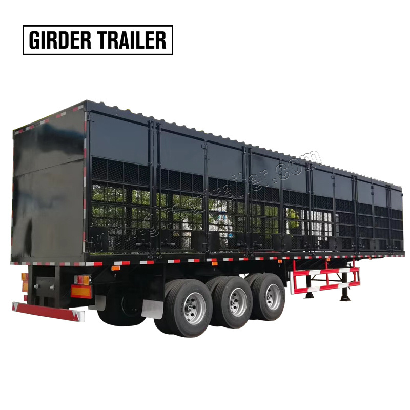 Cattle trailer dealer second hand or new 2 deck tri axle sheep shearing exiss pig livestock poultry transport trailer for sale