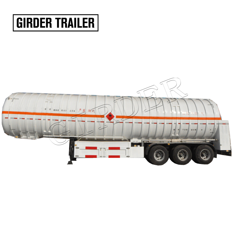 Tri axles 55cbm truck liquid oxygen CO2  cryogenic gas liquid nitrogen tank semi trailer for sale