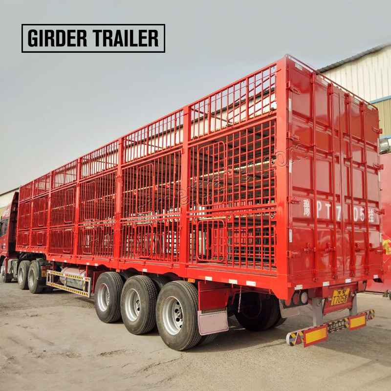 Cattle trailer dealer second hand or new 2 deck tri axle sheep shearing exiss pig livestock poultry transport trailer for sale