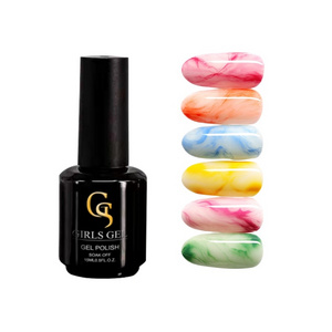 GS Girlsgel Free Sample Wholesale Nail Supplies Nail Painting Hema Free Uv Gel Soak Off Nail Glue Marble Blooming Gel