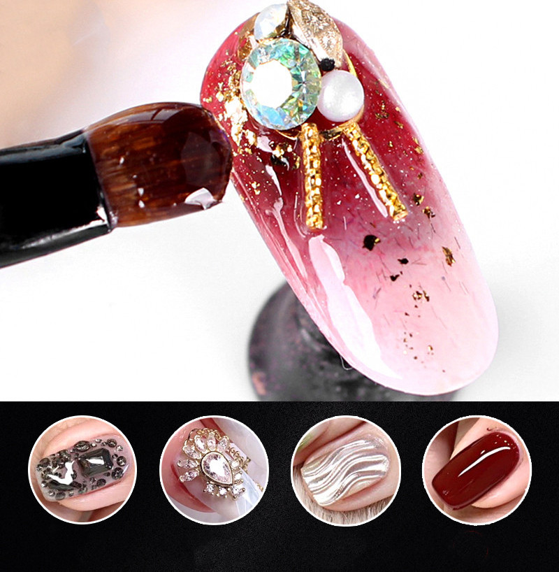 GS Girlsgel New Nail Tools Super Strong Sticky Drill Jewelry Gel Solidified Glue 8ml Nail Rhinestone Glue Gel for Nail Art