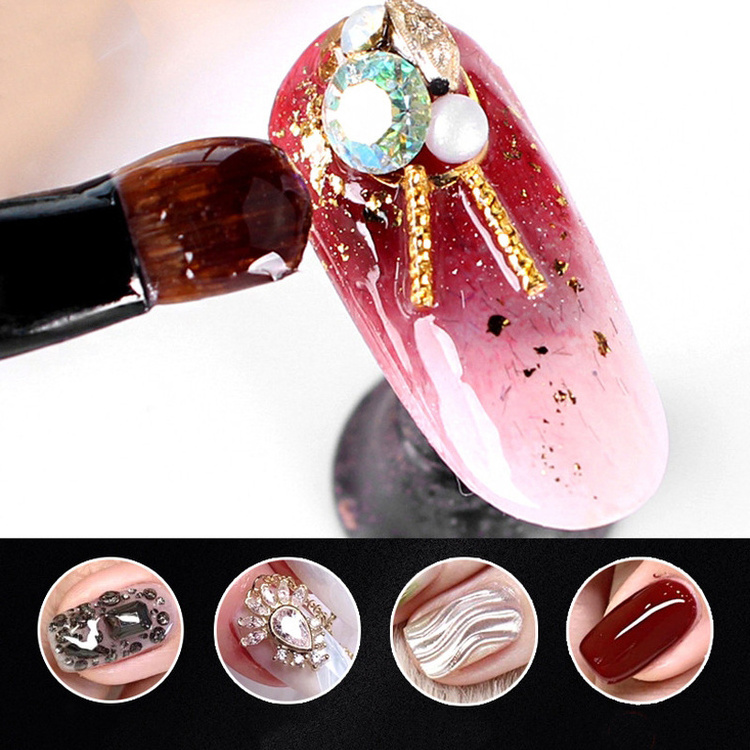 GS Girlsgel New Nail Tools Super Strong Sticky Drill Jewelry Gel Solidified Glue 8ml Nail Rhinestone Glue Gel for Nail Art