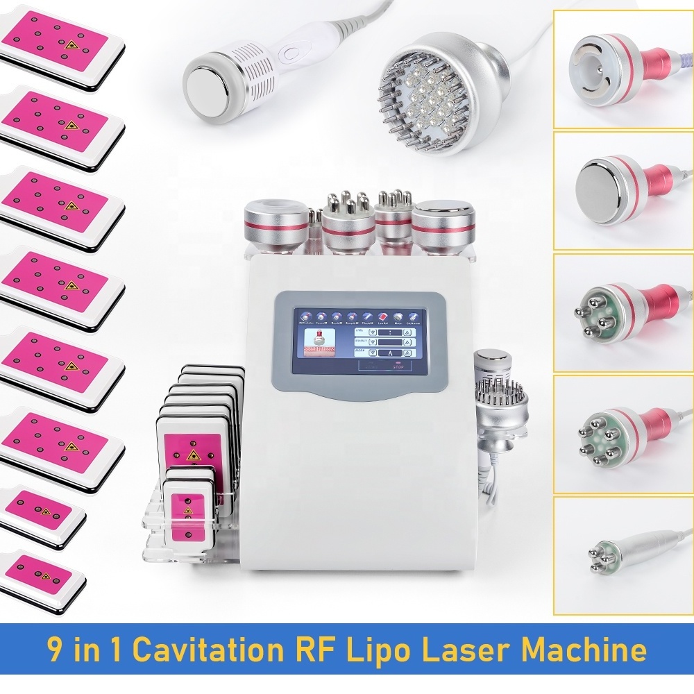 2022 new portable 9 in1 kim8 bio lipo laser liposuction 9 en 1 40k especial cavitation rf vacuum kim 8 slimming system machine