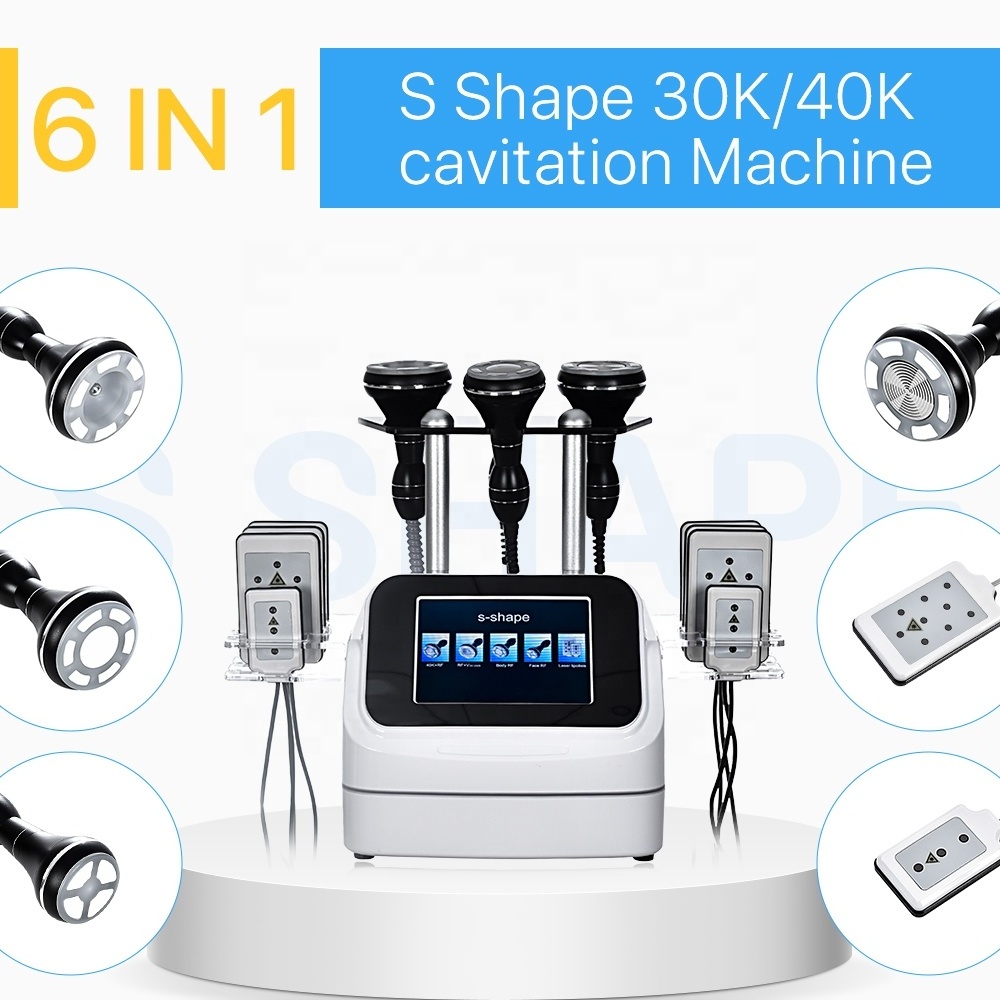 6in 1 custom 20k 20khz 25k 25khz 30 khz rf a ultrasound  3.0 ultrasonic 40k s shape cavitation machine