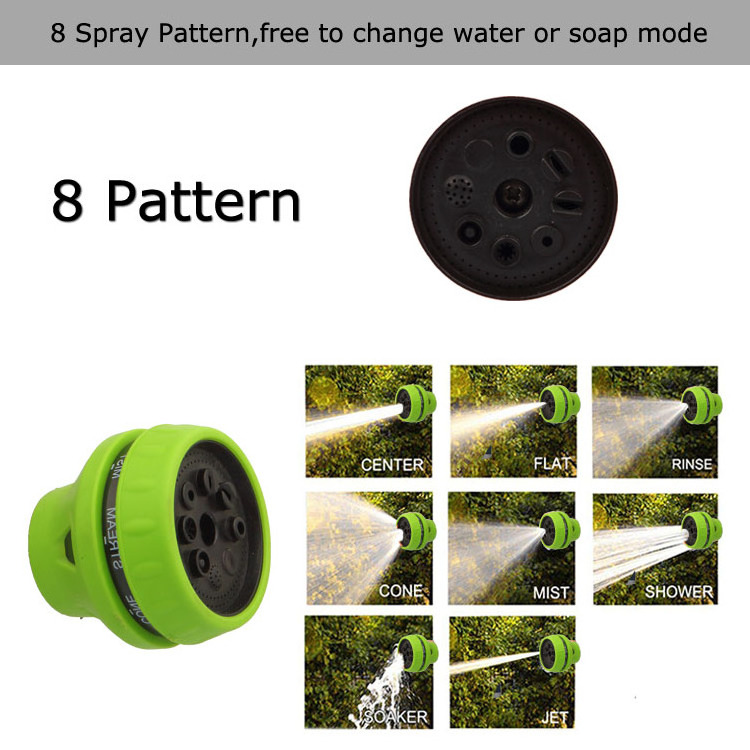 New 8-in-1 Pressure Hose Spray Nozzle Soap Water Gun Hose Garden Foam