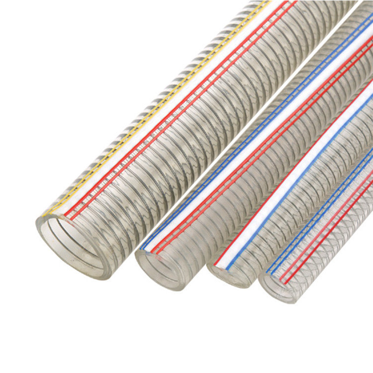 Best Food-grade Flexible Transparent Hydraulic Vacuum Duct Suction Water Pvc Steel Wire Spiral Reinforced Hose Pipe