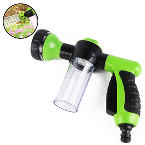 New 8-in-1 Pressure Hose Spray Nozzle Soap Water Gun Hose Garden Foam