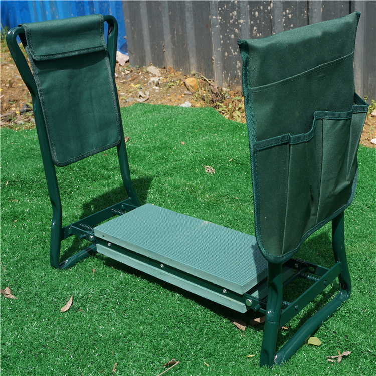 China Garden Supply - Foldable Garden Kneeler and Seat with Pouches - Soft EVA Foam Knee Pad Cushion