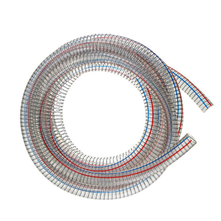 Best Food-grade Flexible Transparent Hydraulic Vacuum Duct Suction Water Pvc Steel Wire Spiral Reinforced Hose Pipe