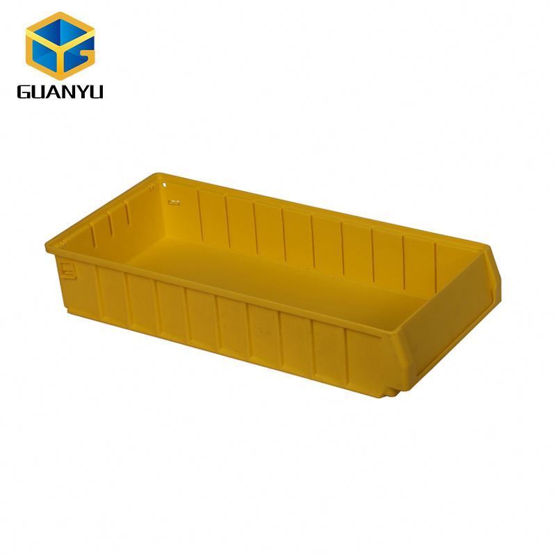 Plastic warehouse stackable storage shelf bins for spare parts