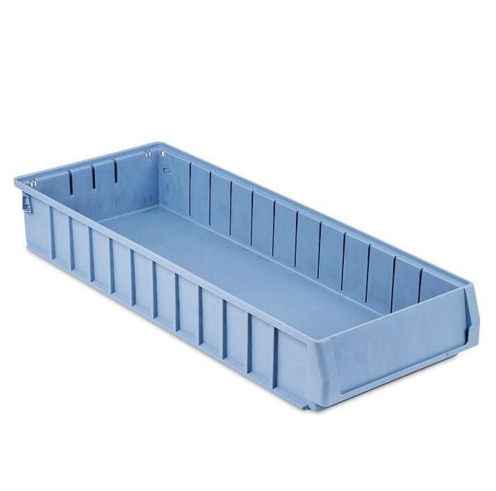 Plastic warehouse stackable storage shelf bins for spare parts