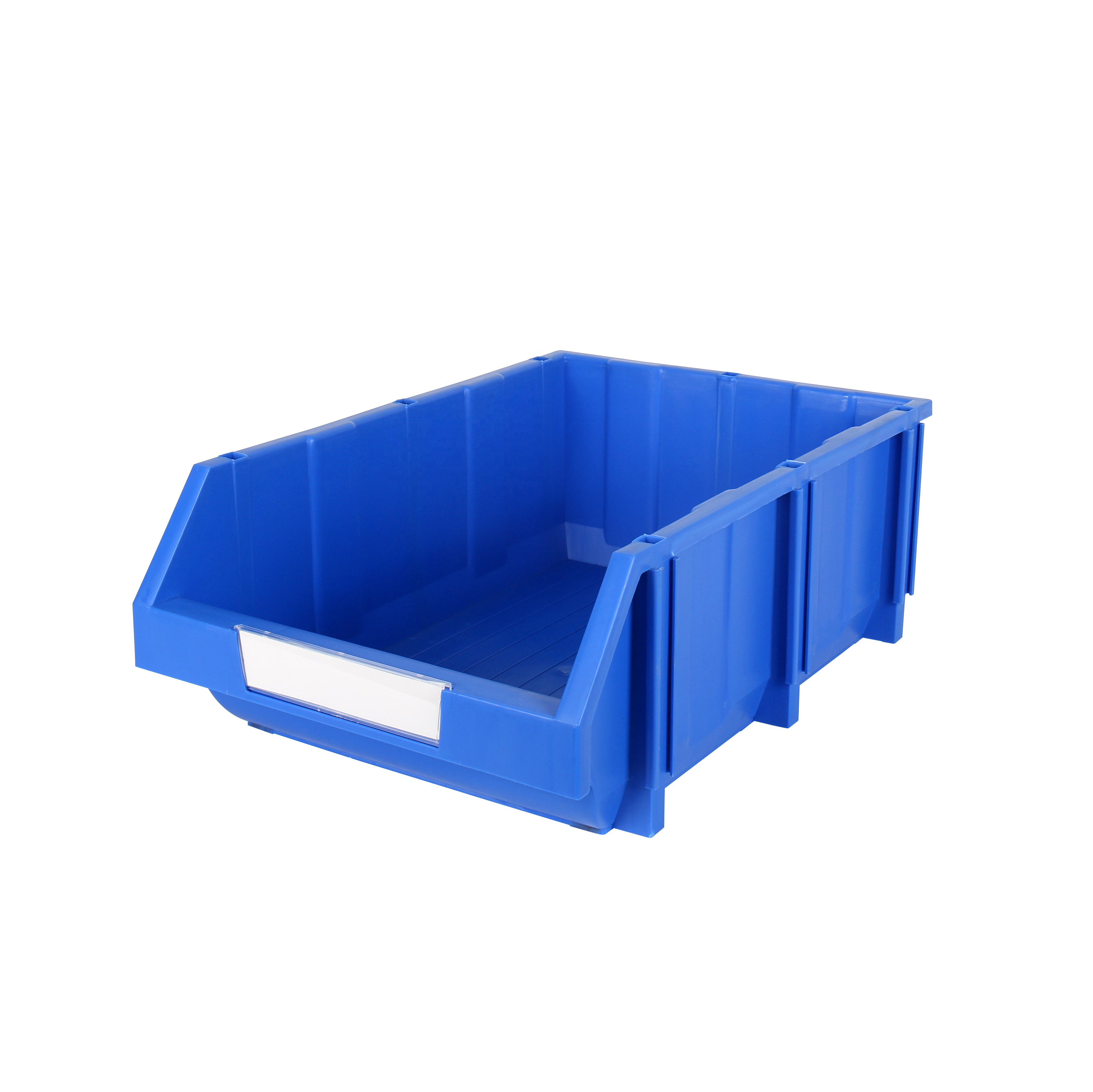 Plastic stackable bins storage and picking warehouse