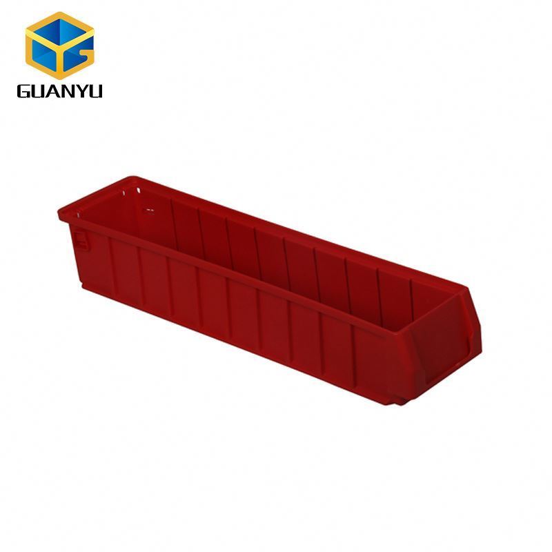 Plastic warehouse stackable storage shelf bins for spare parts