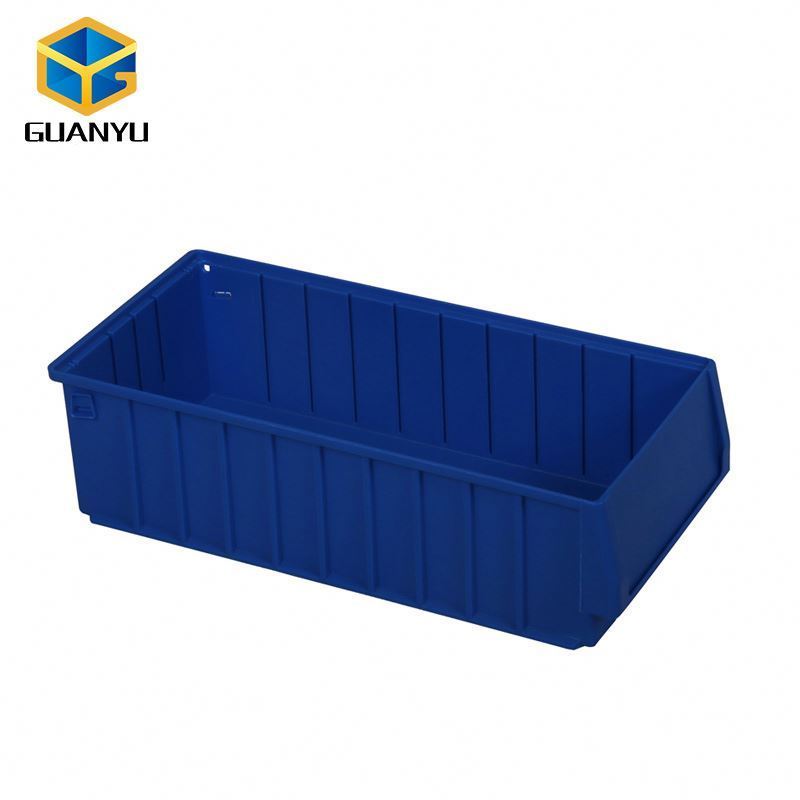 Plastic warehouse stackable storage shelf bins for spare parts