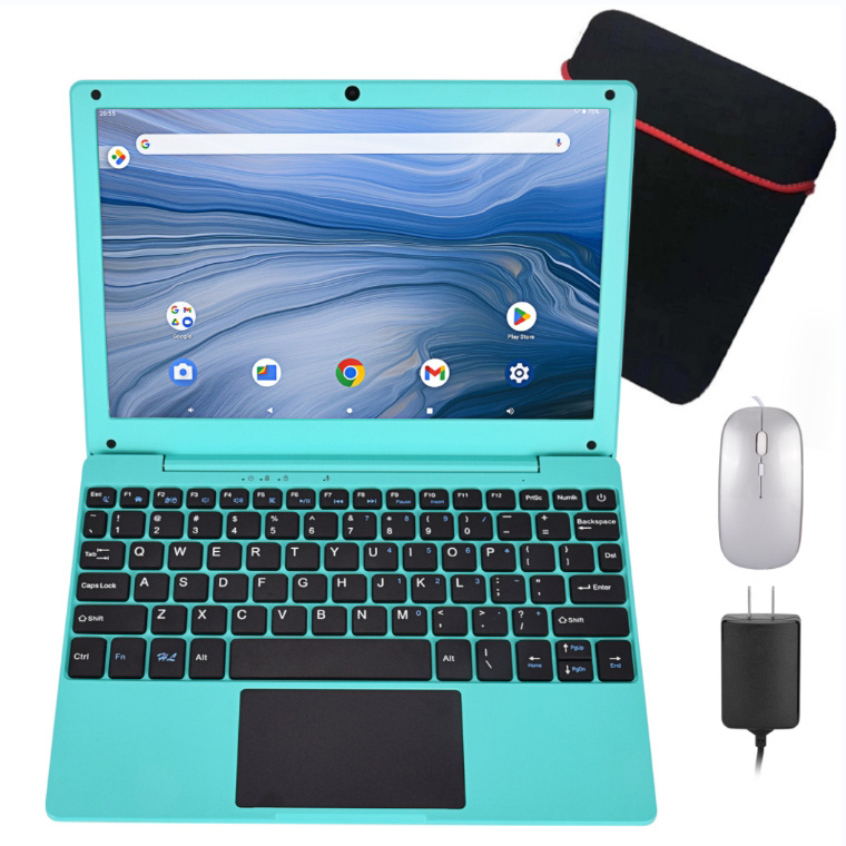 2024 High Quality Cheap Android 12 System 10.1 Inch College Students Mouse Keyboard 4GB+128GB Mini Computer Laptops