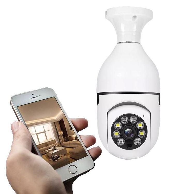 Video Camera Light Bulb 1080P Security Camera System with 2.4GHz WiFi 360 Degree Panoramic Wireless Home Surveillance Cameras