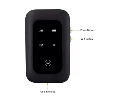 JIO JMR 591 Long Range Black Hotspot 150Mbps Easy to Take Wireless LTE Modem 4G WiFi Router