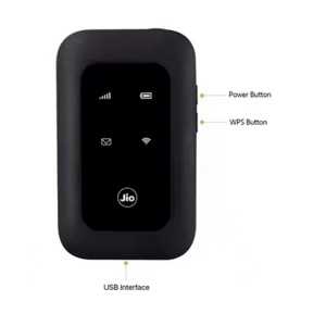 JIO JMR 591 Long Range Black Hotspot 150Mbps Easy to Take Wireless LTE Modem 4G WiFi Router