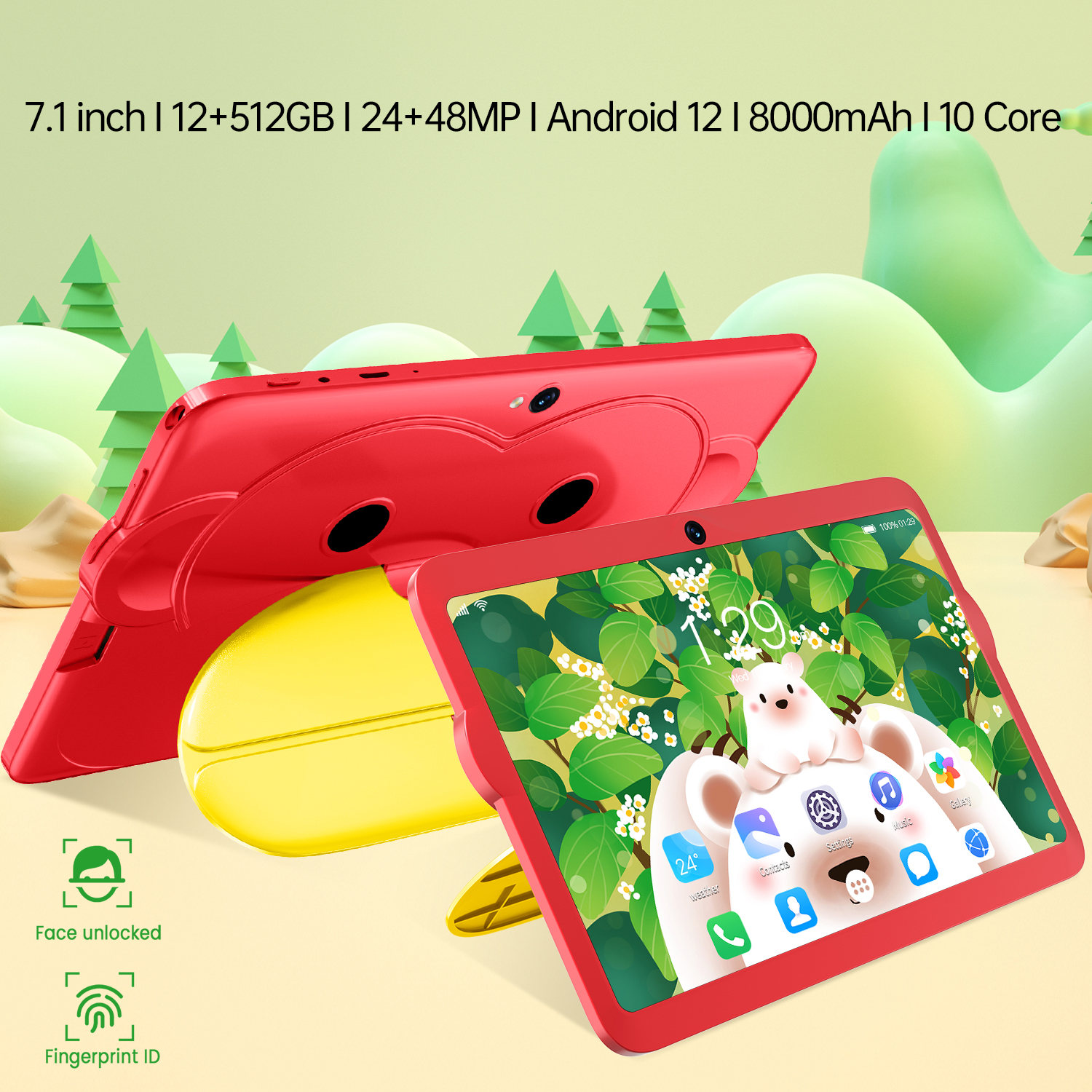 OEM Child Learning Tablets For Kids Children Tab Android Baby Toy Tablet Pc Educational Wifi 7 Inch Kids Tablet