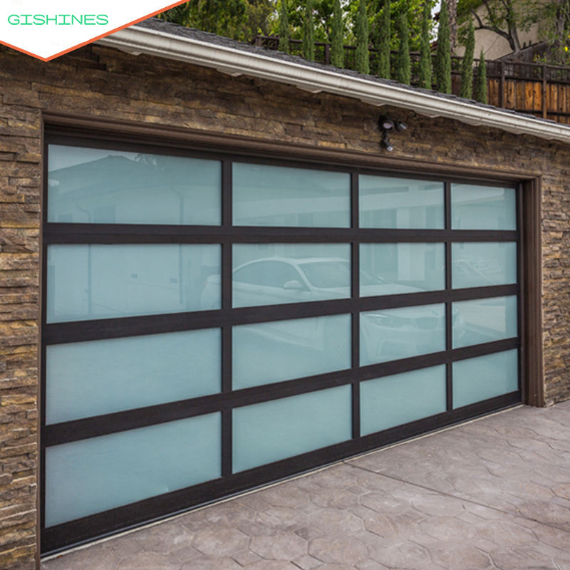 Modern Insulated Commercial Glass Garage Doors Aesthetic Functionality Aluminum Alloy Glass Garage Door Reviews Durable Styling