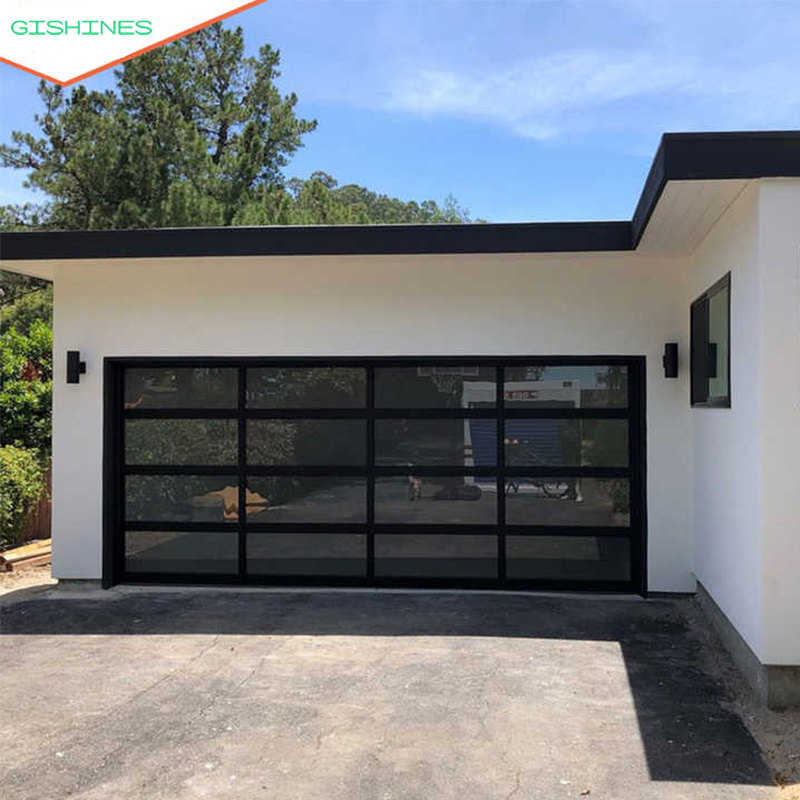 Modern Insulated Commercial Glass Garage Doors Aesthetic Functionality Aluminum Alloy Glass Garage Door Reviews Durable Styling