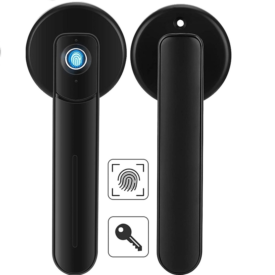 GIS Smart Home Biometric Handle Door Lock Zinc Alloy Smart Door Lock Fingerprint for Inside Room Finger Print Smart Lock Knob