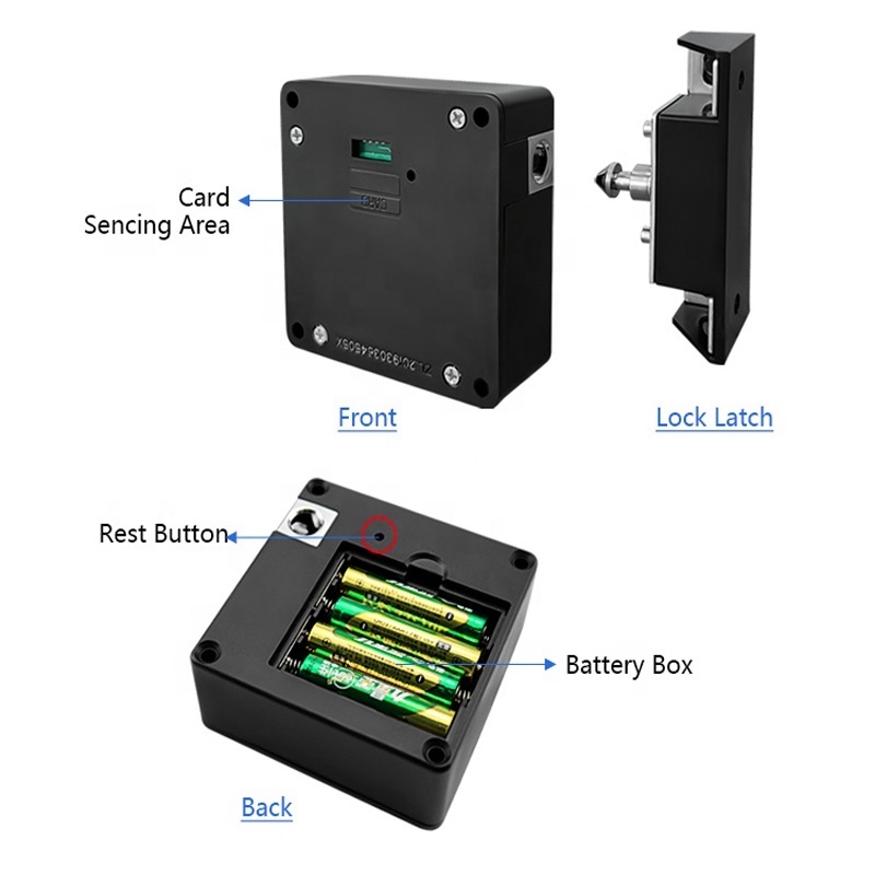 OEM Factory Home Office School Rf Card Hidden Drawer Lock Smart Free Wristband Card Invisible Electronic Rfid Card Cabinet Lock