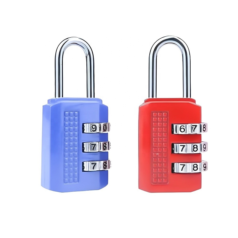 Cheap Square Custom Logo Digital 3 Digit Code Safety Cabinet Lock for Gym Locker Bag Van Candado Heavy Duty Combination Padlocks