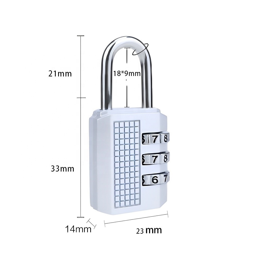 Hardened Zinc Alloy Shackle Gym Locker Lock Outdoor Mechanical Password Padlock Locker Lock 3 Digit Combination Cabinet Lock