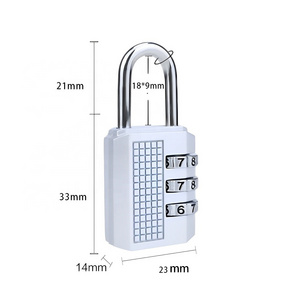 Hardened Zinc Alloy Shackle Gym Locker Lock Outdoor Mechanical Password Padlock Locker Lock 3 Digit Combination Cabinet Lock