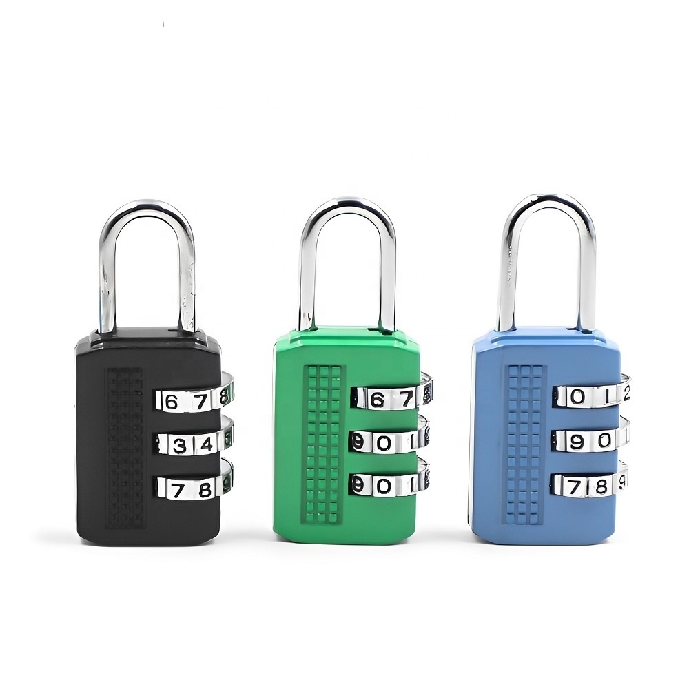 Hardened Zinc Alloy Shackle Gym Locker Lock Outdoor Mechanical Password Padlock Locker Lock 3 Digit Combination Cabinet Lock