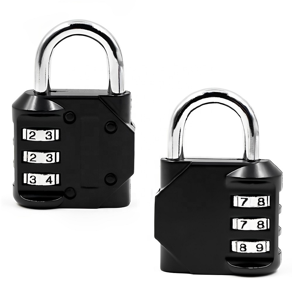 Factory price hot sale mechanical password padlock colorful high security pad lock 3 digit combination locks for luggage