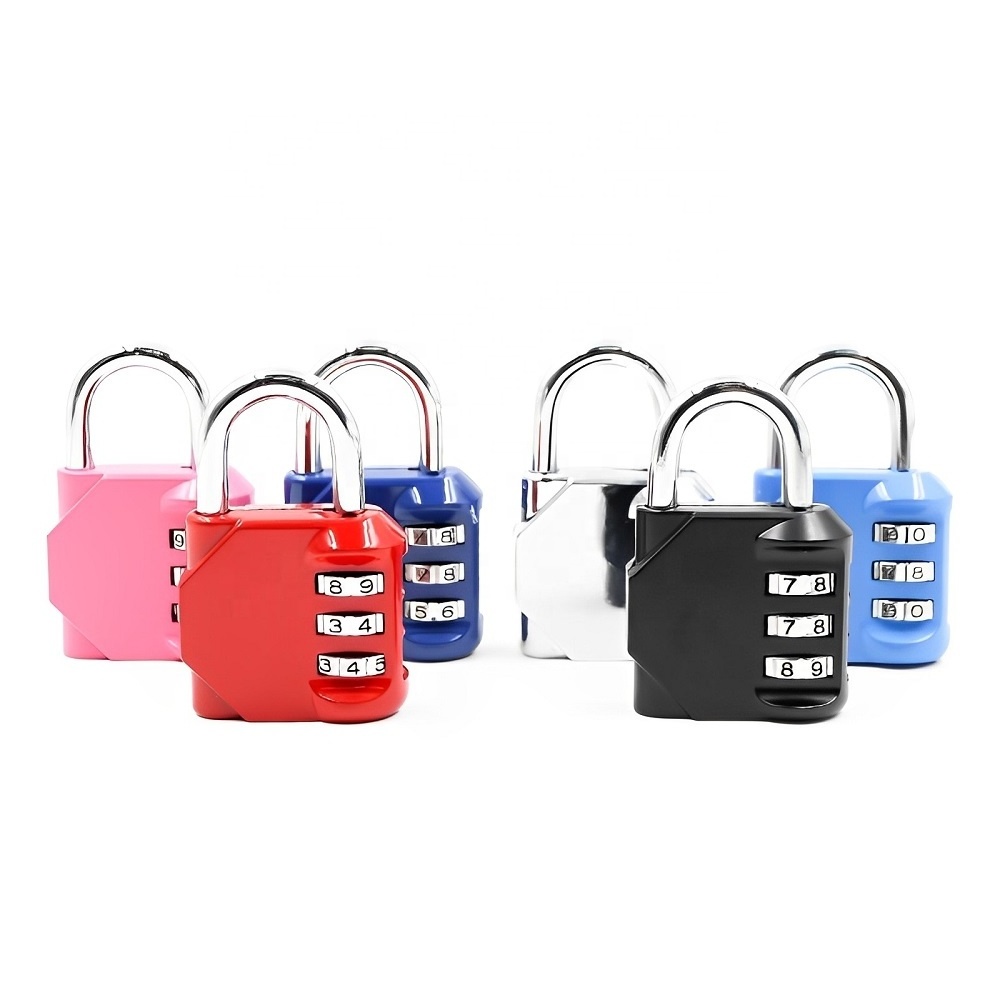 3 Digits Luggage Resettable Combination Lock Padlocks for International Travel 3 Digit Combination Zipper Pad Locks with Code