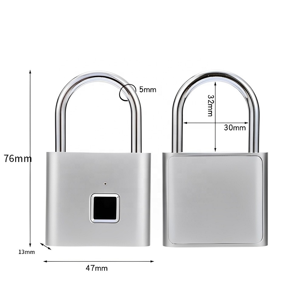 Keyless Waterproof Smart Tuya Biometric Padlock Electronic Outdoor Cabinet Lock for Luggage Gym Bluetooth Fingerprint Padlock