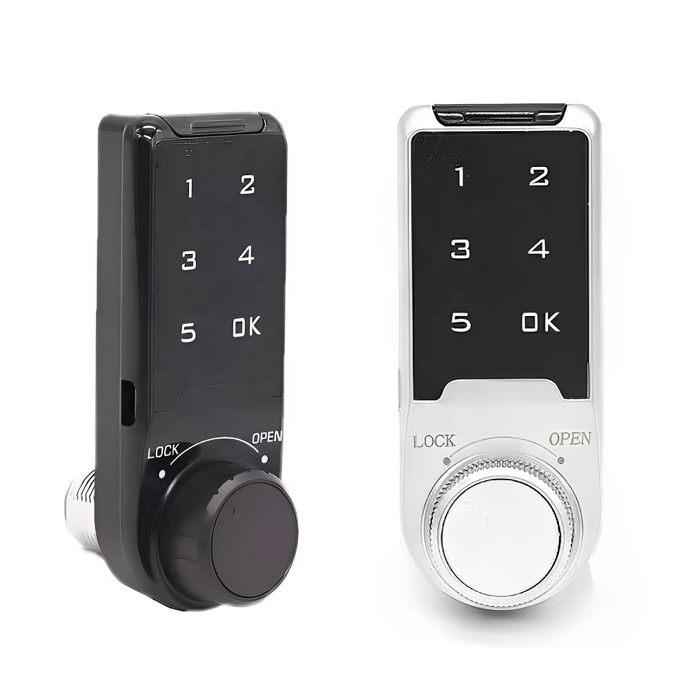 Mini 1 CR2032 Battery Durable Keyless Touch Keypad Password Key Access Gym Locker Lock 5 Digital Electronic Cabinet Lock