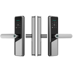 Factory tuya app keypad biometric front door lock keyless ttlock finger print password fingerprint smart lock door handle