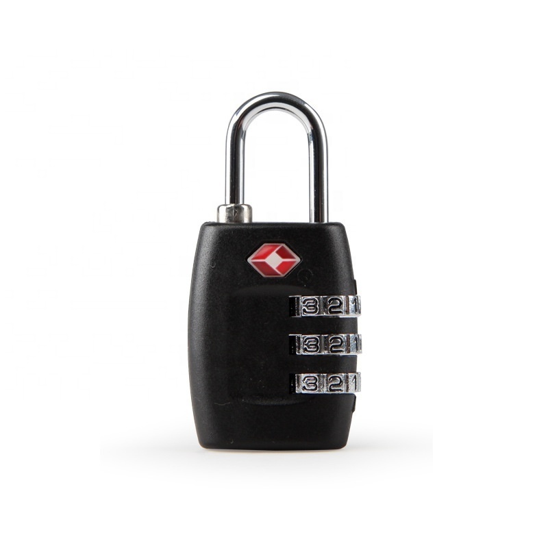 China tsa padlock zinc alloy custom logo 3 digital luggage password cam padlock for cabinet 3 digit dial tsa combination lock