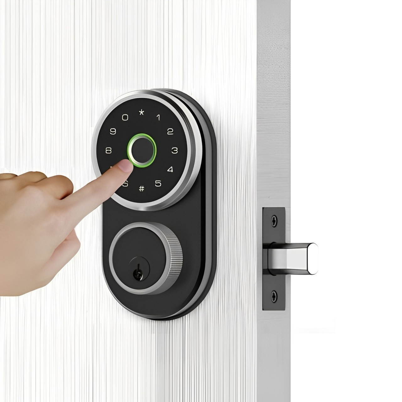 Aluminum alloy electronic password fingerprint deadbolt lock smart bluetooth app ultra tuya digital fingerprint wooden door lock