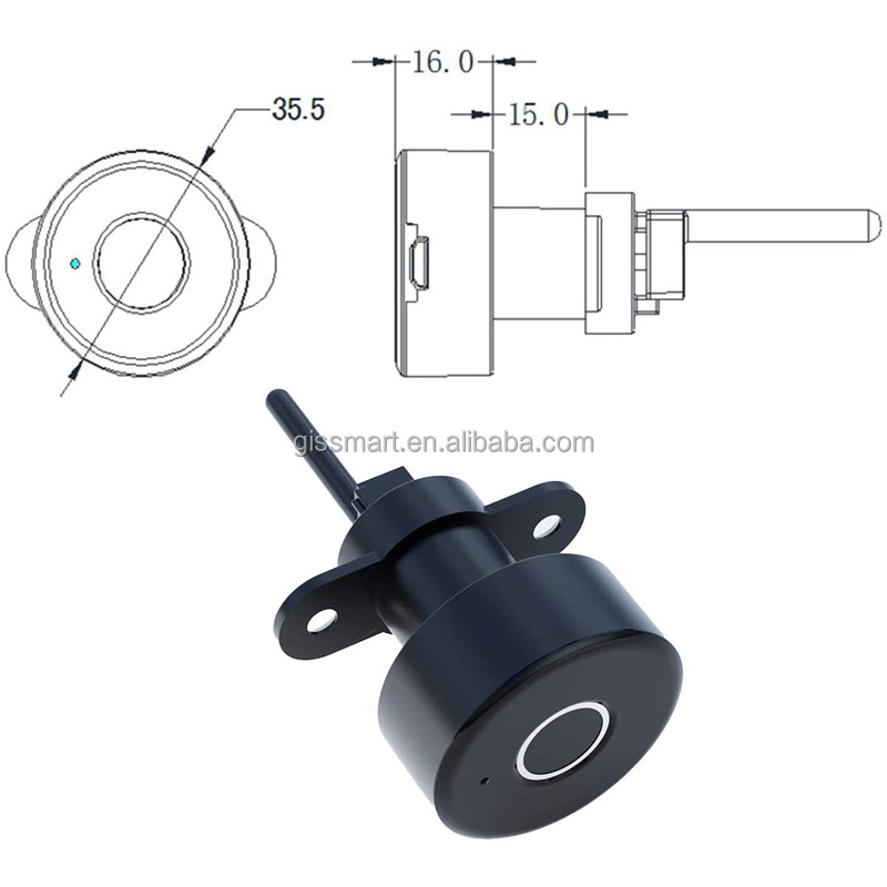 Factory Direct Sale Semiconductor Fingerprint Locker Door Locks Magnetic Finger Print Drawer Lock Wardrobes Cabinet Lock