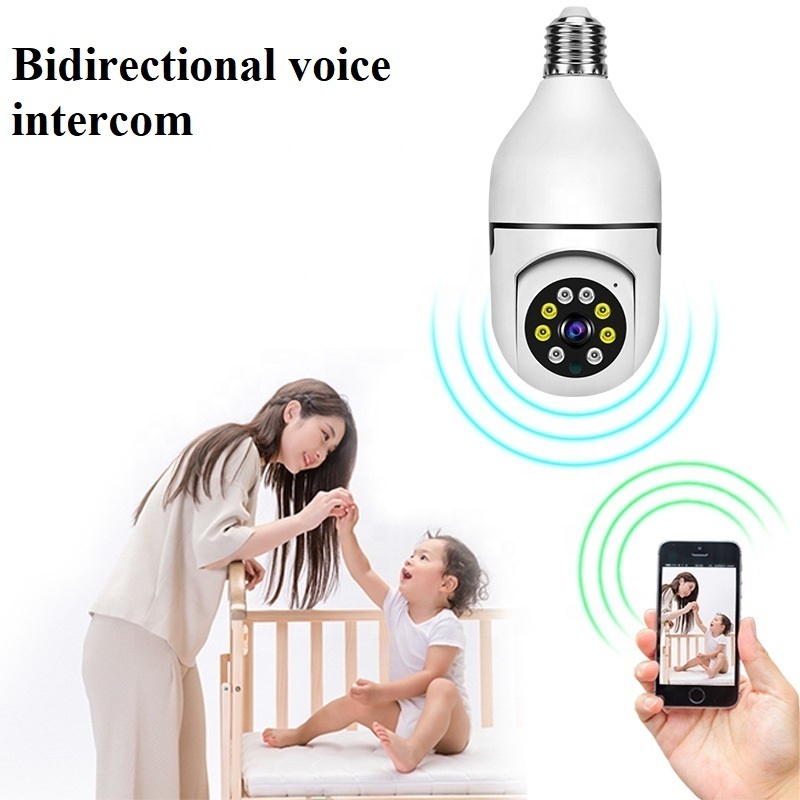 Eseecloud App Light Socket E27 1080P Surveillance Video Camera Wifi 360 Degree Panoramic Monitor Lightbulb Security Camera